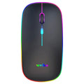 Mouse Sem Fio Optico Silencioso Ergonômico Recarregável Led RGB USB Wirelless 2.4ghz