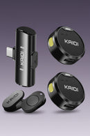 Microfone de Lapela Sem Fio Magnético